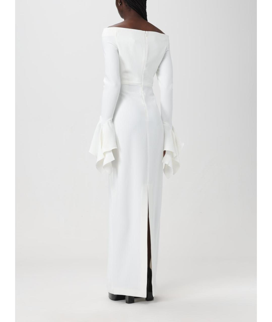 SOLACE LONDON Белое полиэстеровое вечернее платье, фото 2