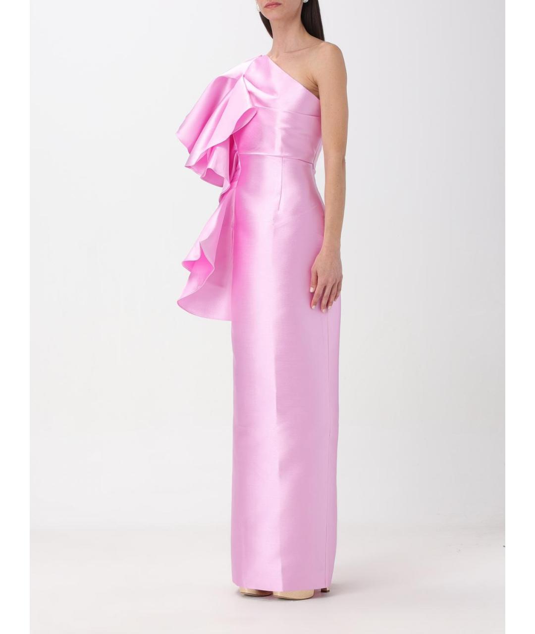 SOLACE LONDON Розовое полиэстеровое вечернее платье, фото 3