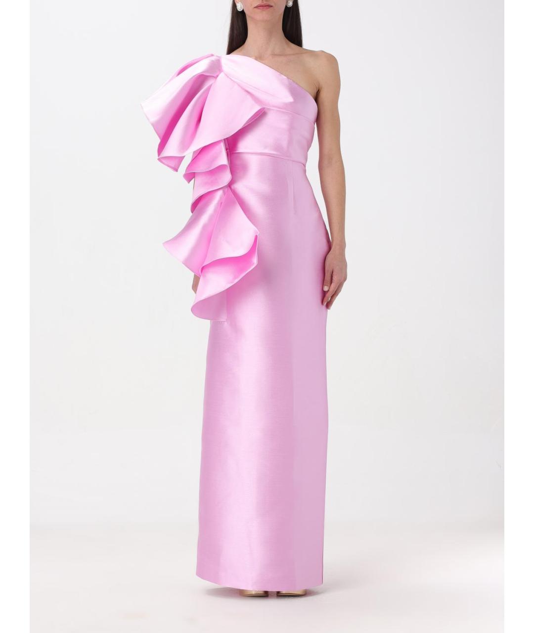 SOLACE LONDON Розовое полиэстеровое вечернее платье, фото 5
