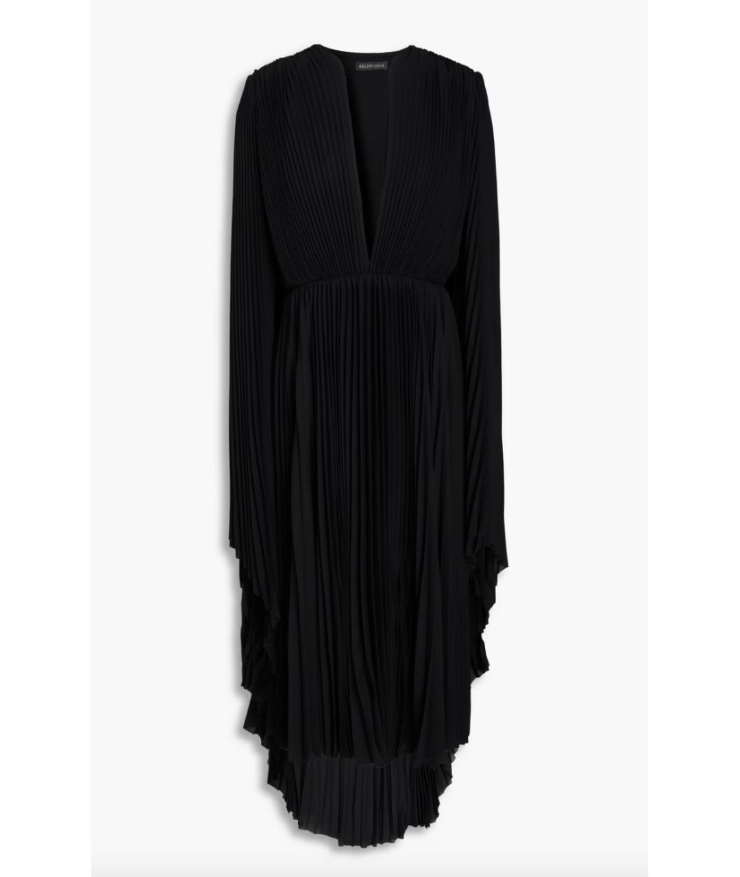 BALENCIAGA Черное полиэстеровое вечернее платье, фото 6