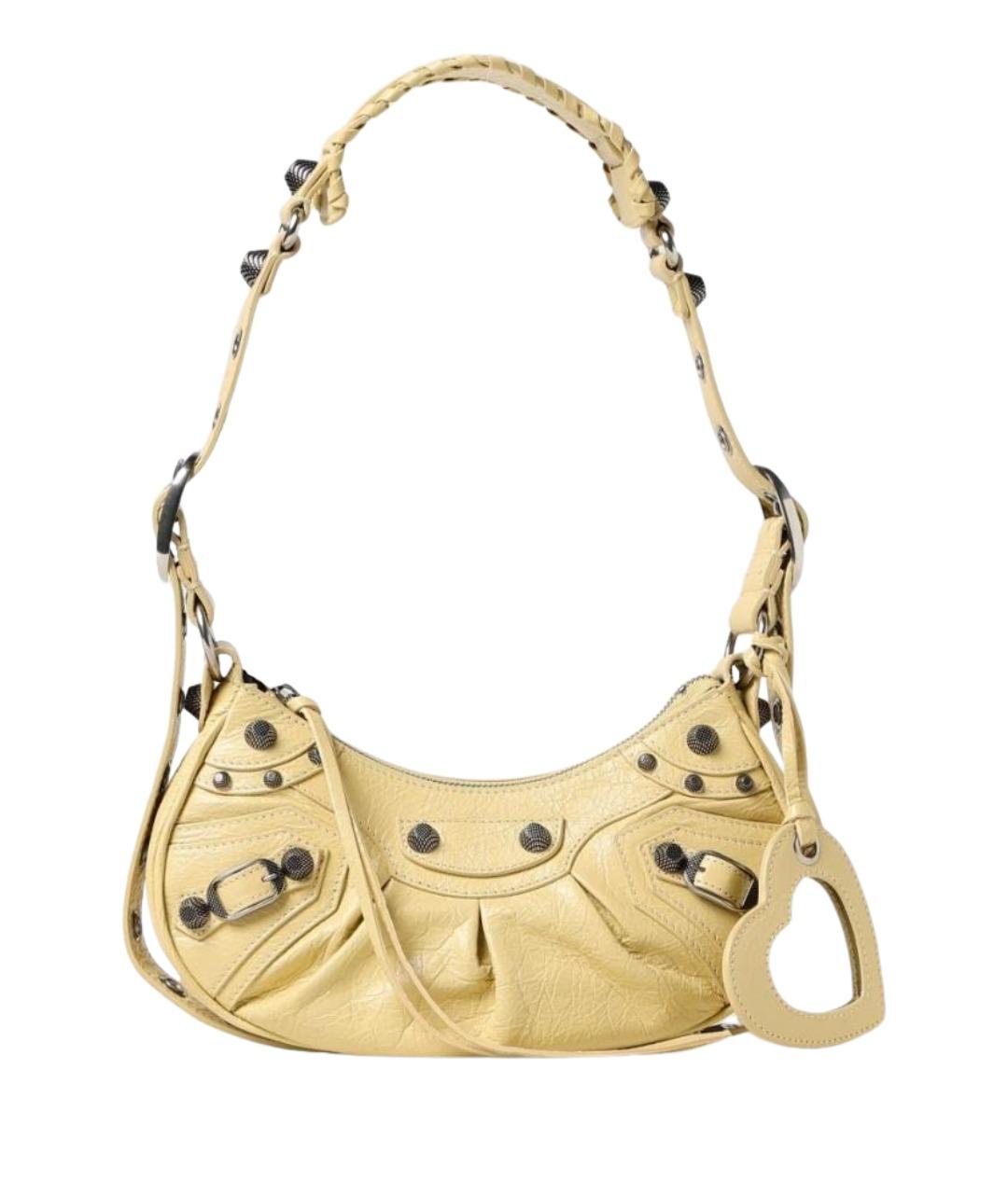 BALENCIAGA Бежевая кожаная сумка через плечо, фото 1