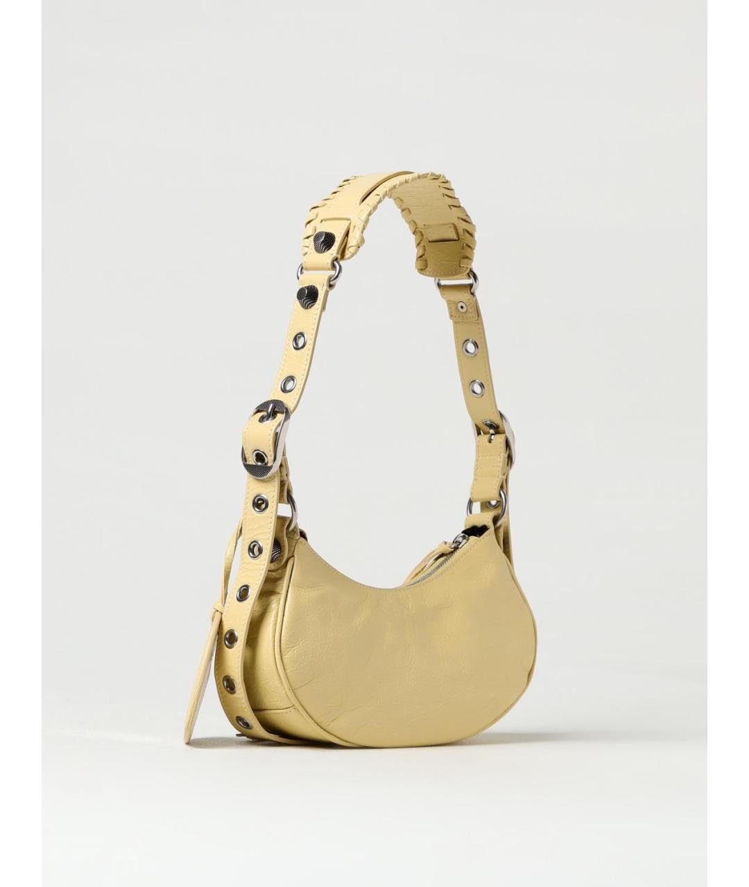 BALENCIAGA Бежевая кожаная сумка через плечо, фото 3