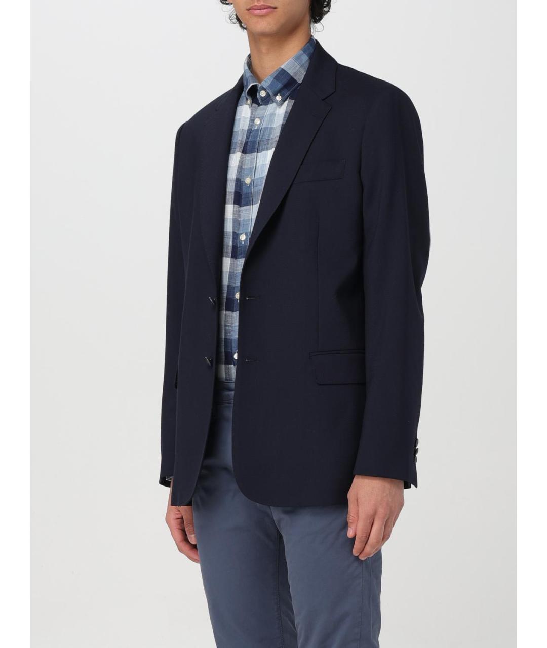 FAY Синий шерстяной пиджак, фото 3