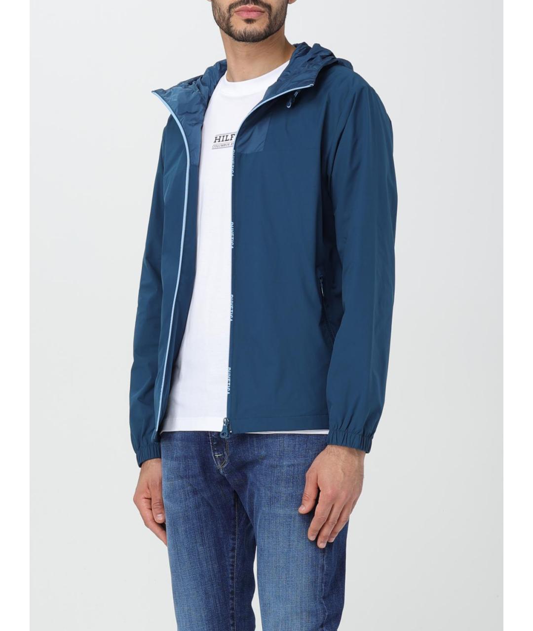 DUVETICA Синяя полиэстеровая куртка, фото 3