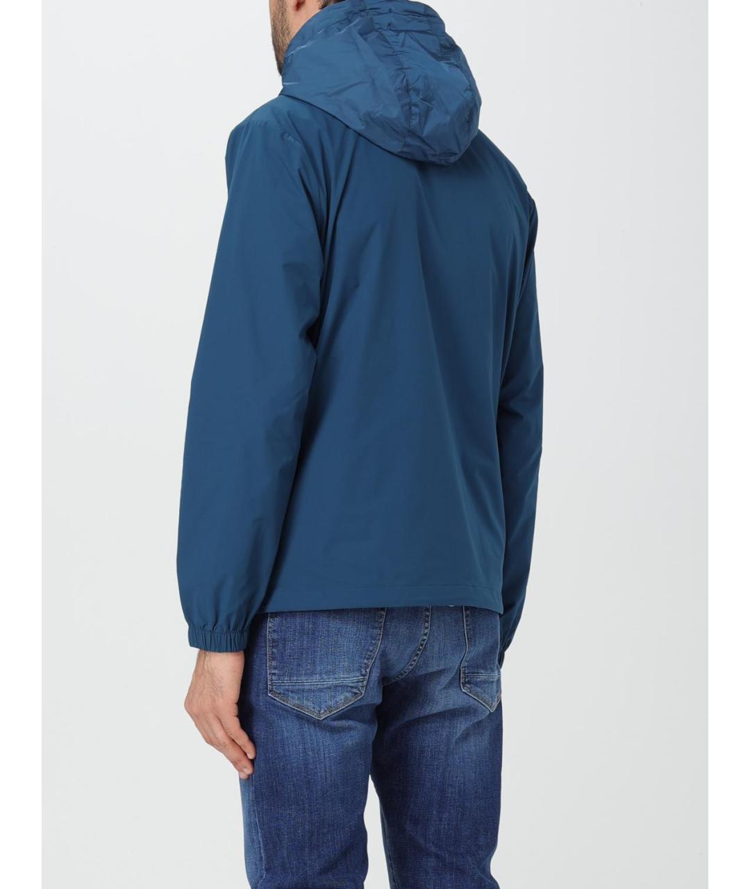 DUVETICA Синяя полиэстеровая куртка, фото 2