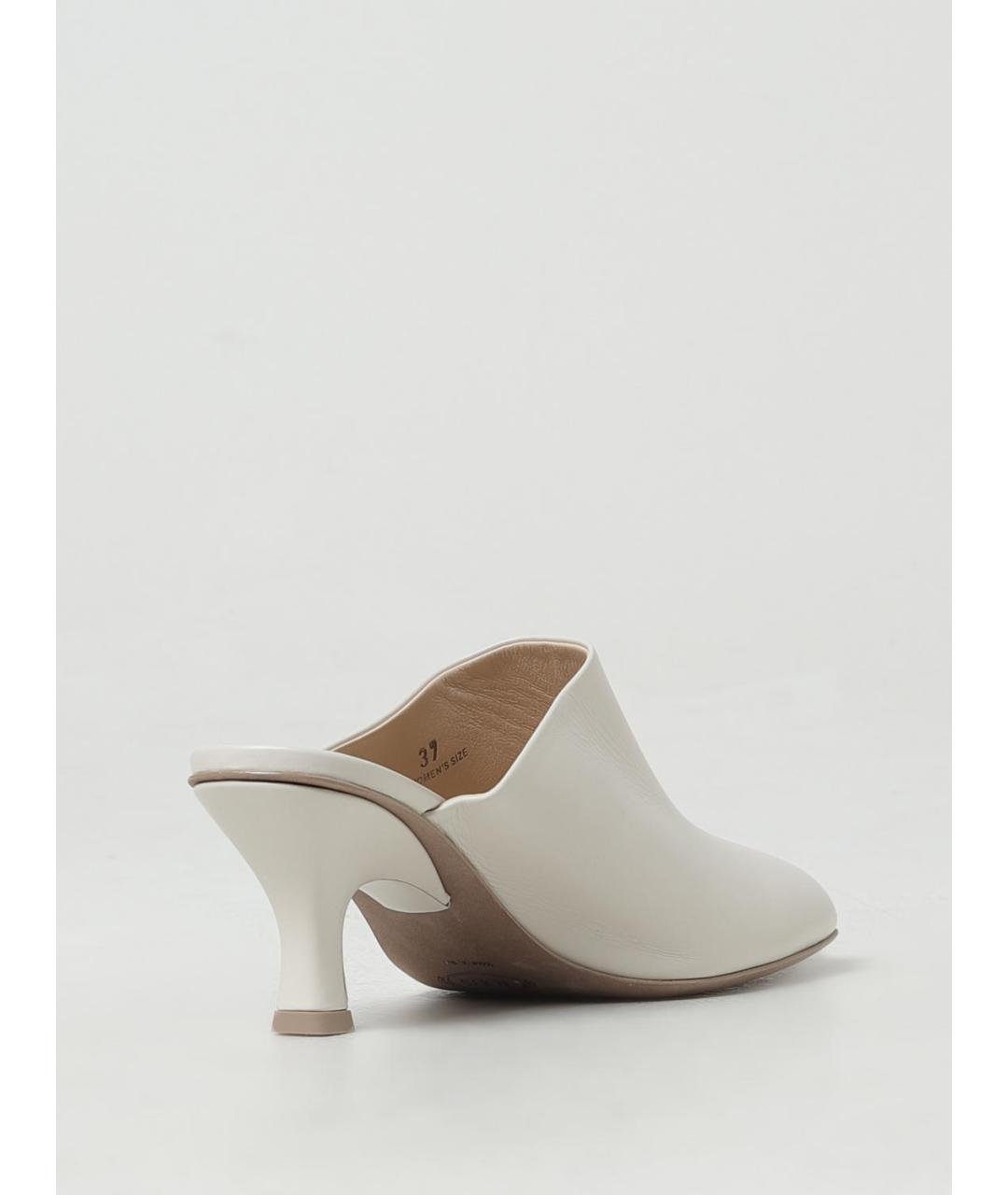 TOD'S Белые кожаные мюли, фото 3