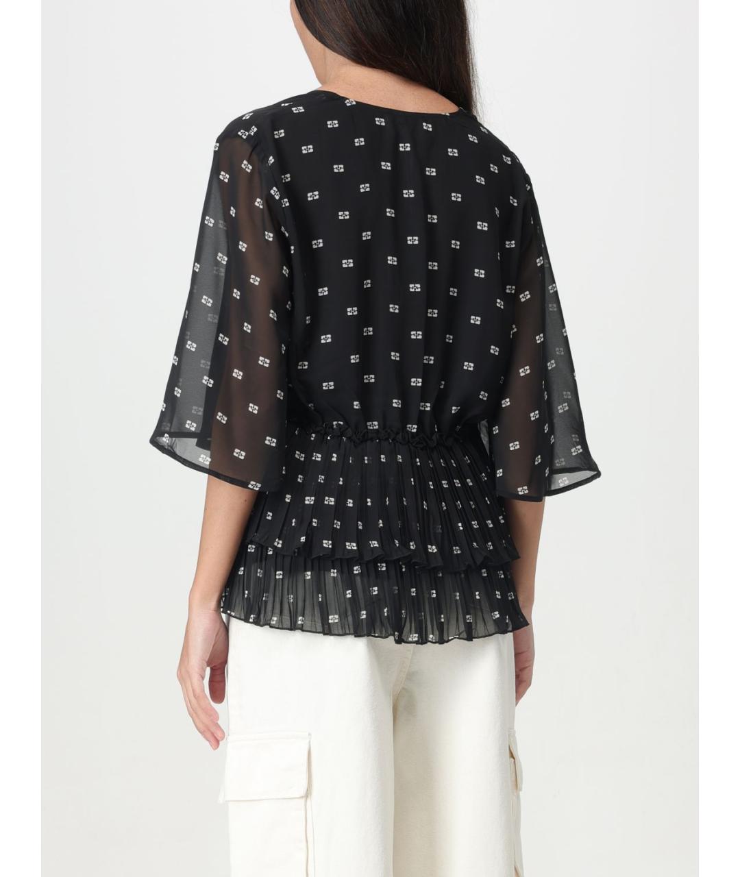 GANNI Черная полиэстеровая майка, фото 3