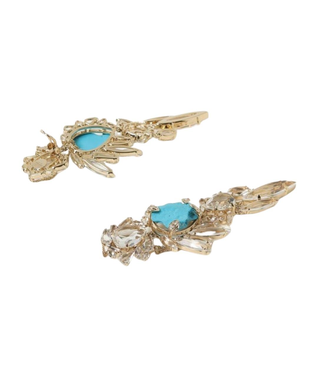 ERMANNO SCERVINO Бирюзовые латунные серьги, фото 2