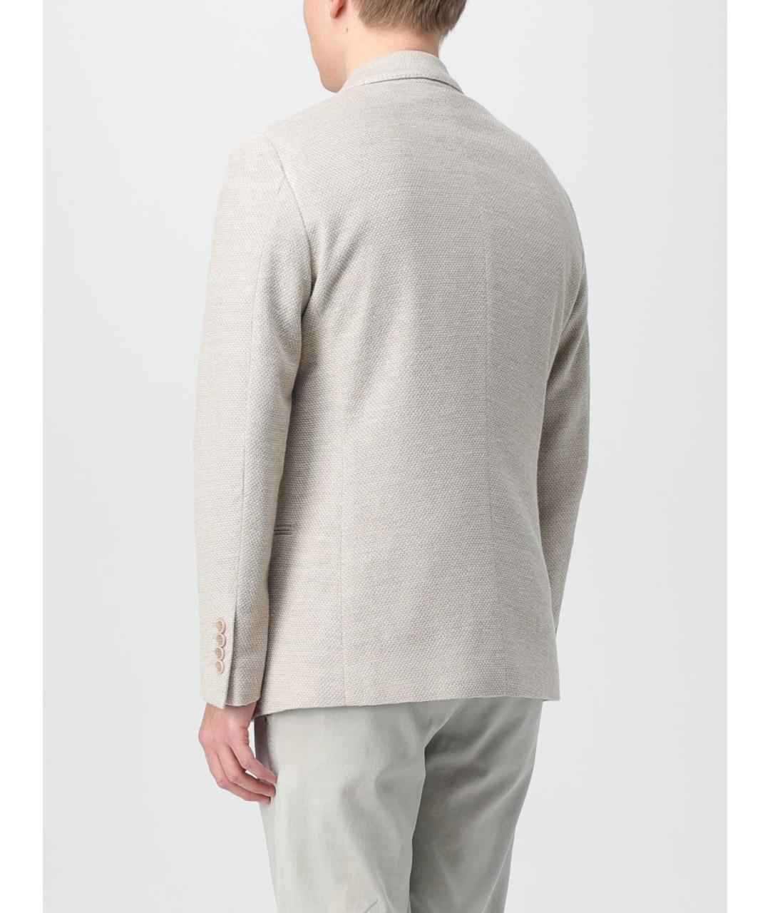 FAY Бежевый льняной пиджак, фото 2