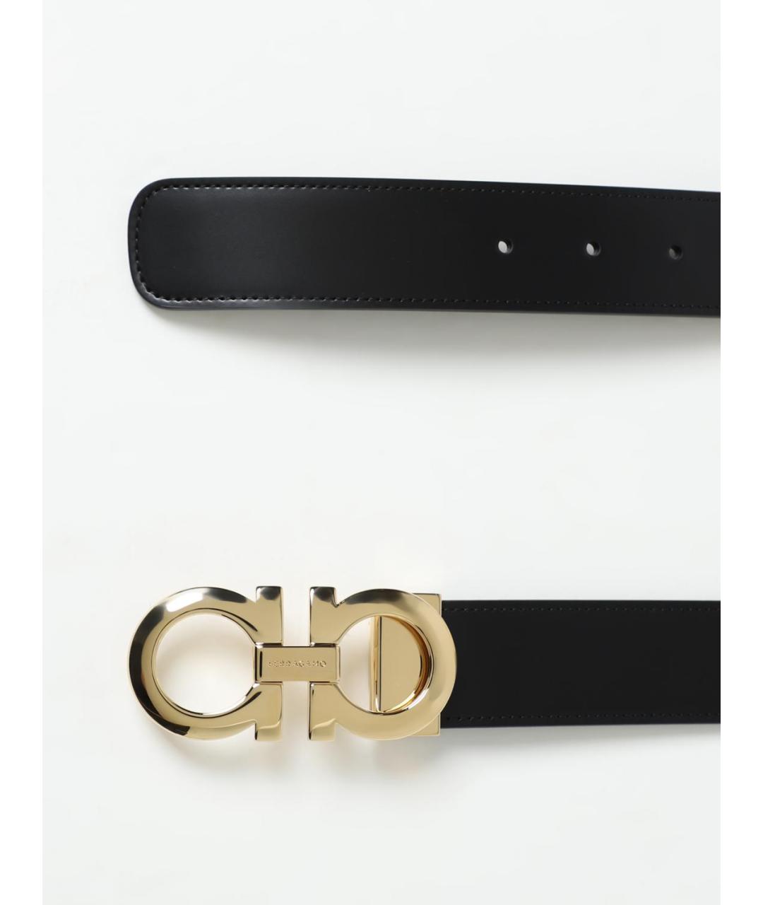 FERRAGAMO Черный кожаный ремень, фото 2