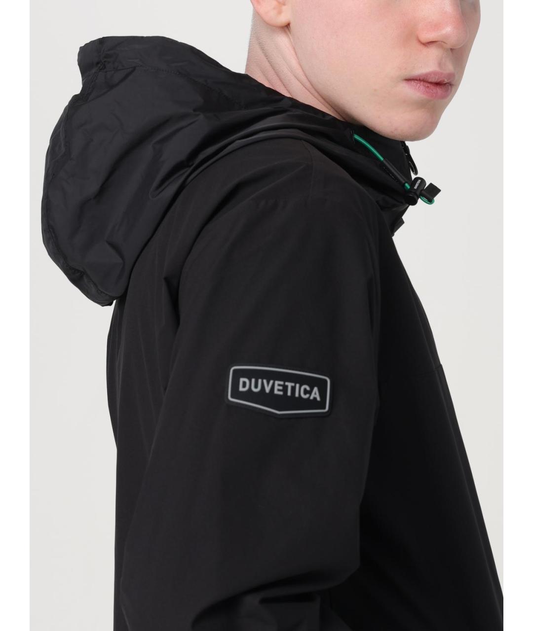 DUVETICA Черная полиэстеровая куртка, фото 4