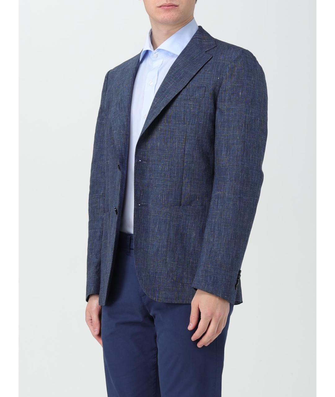 FAY Синий хлопковый пиджак, фото 3