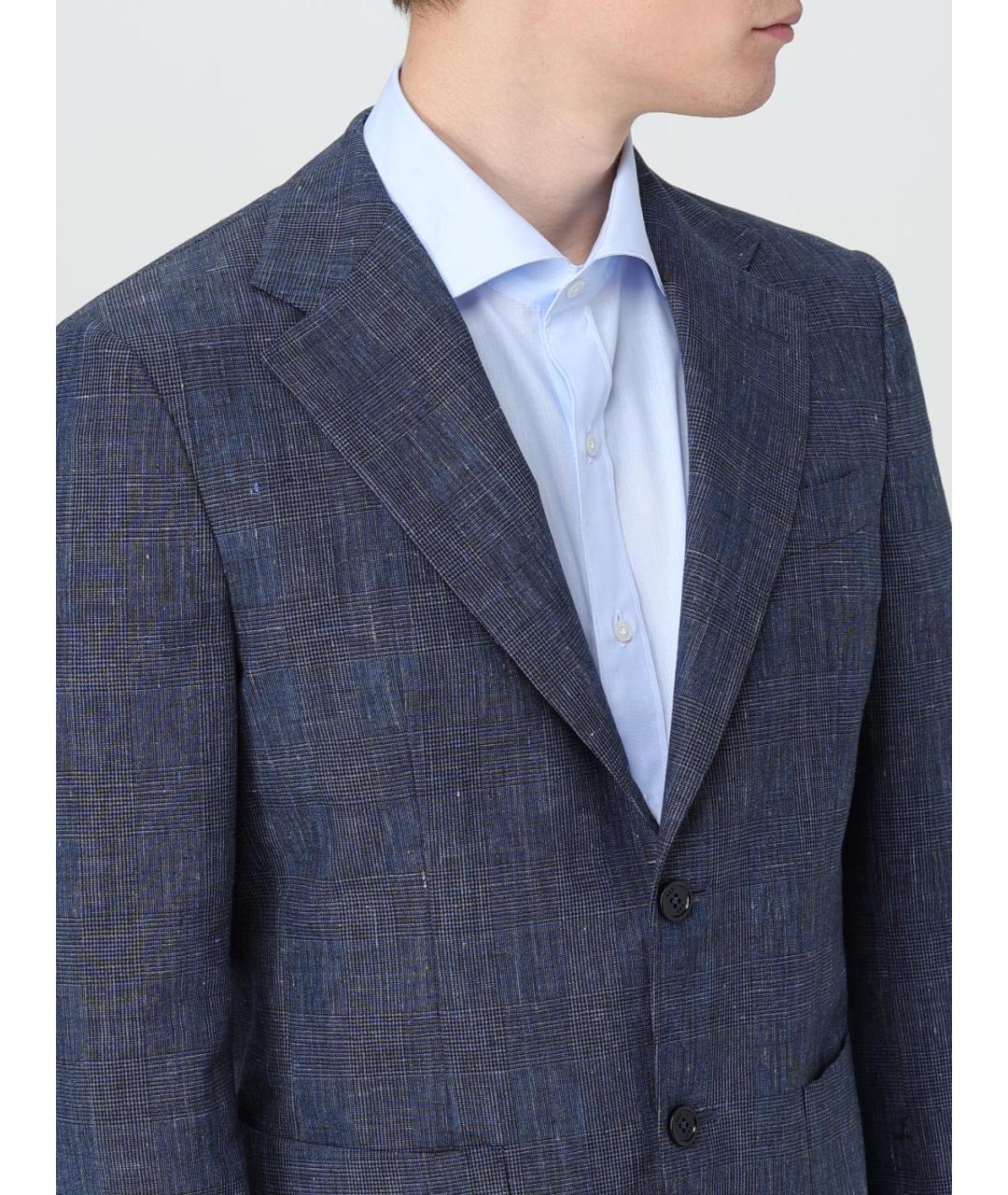 FAY Синий хлопковый пиджак, фото 4