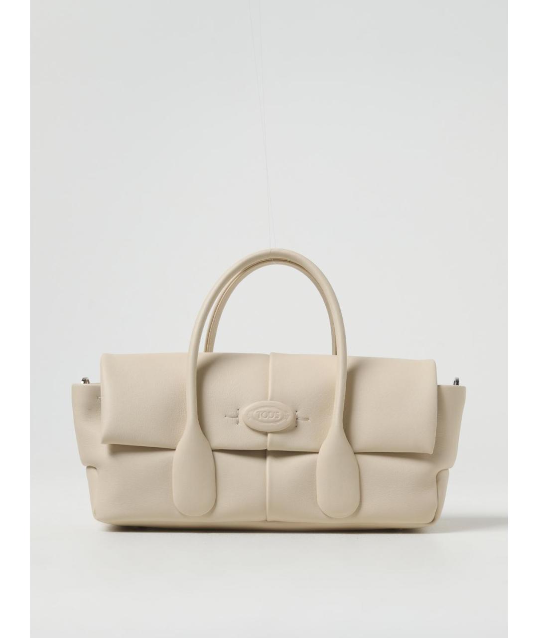 TOD'S Белая кожаная сумка тоут, фото 6