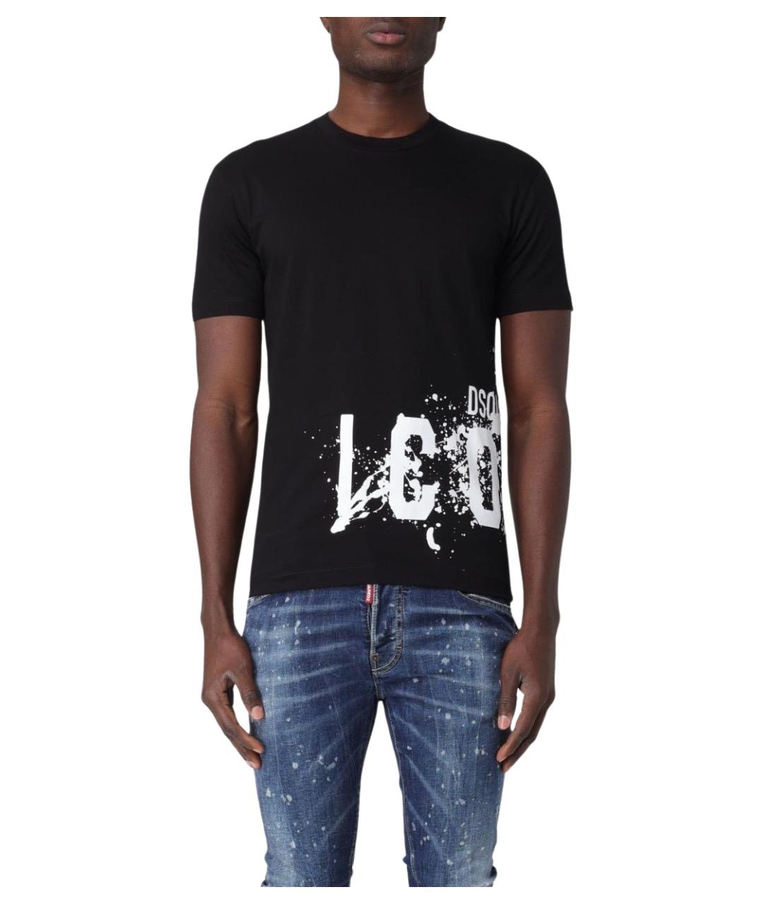 DSQUARED2 Черная хлопковая футболка, фото 1