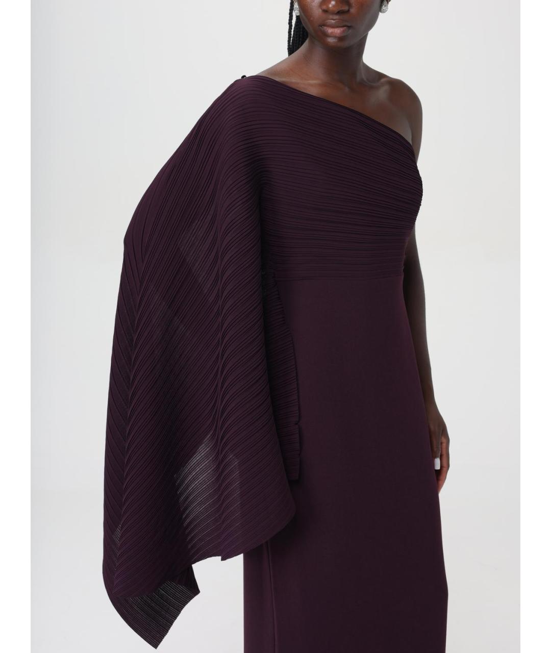 SOLACE LONDON Фиолетовое полиэстеровое вечернее платье, фото 4