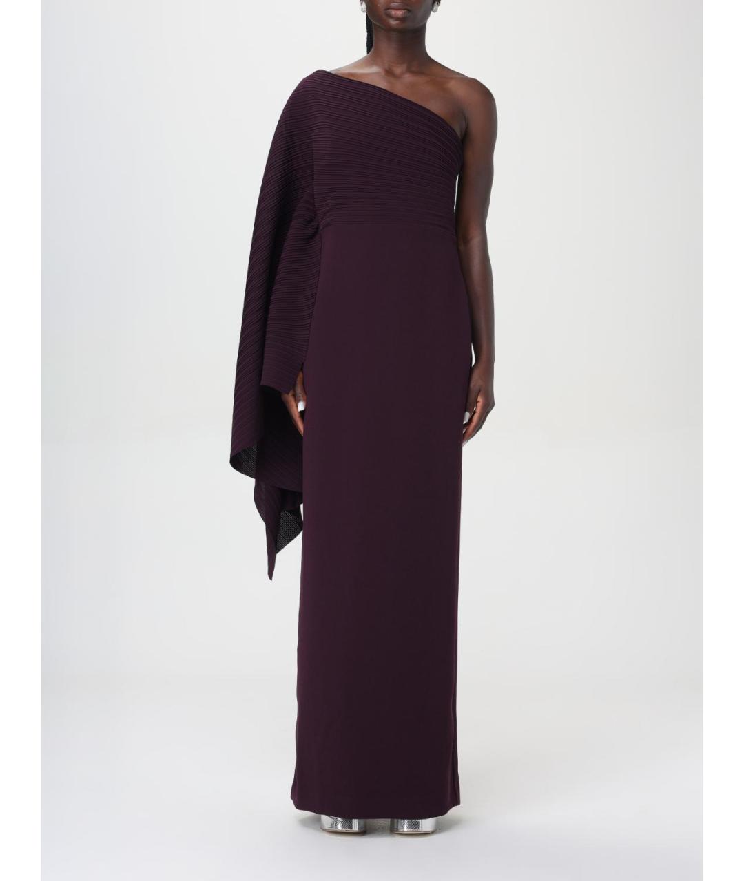 SOLACE LONDON Фиолетовое полиэстеровое вечернее платье, фото 5