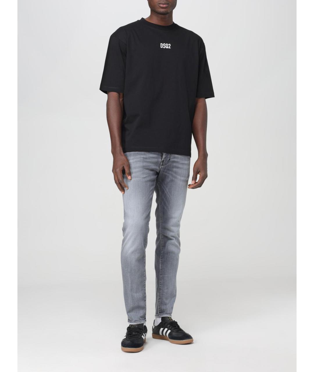 DSQUARED2 Серые хлопковые прямые джинсы, фото 2