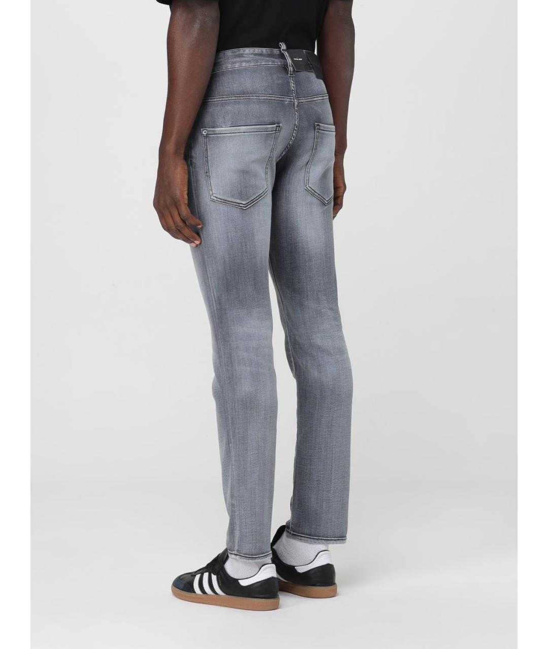 DSQUARED2 Серые хлопковые прямые джинсы, фото 3