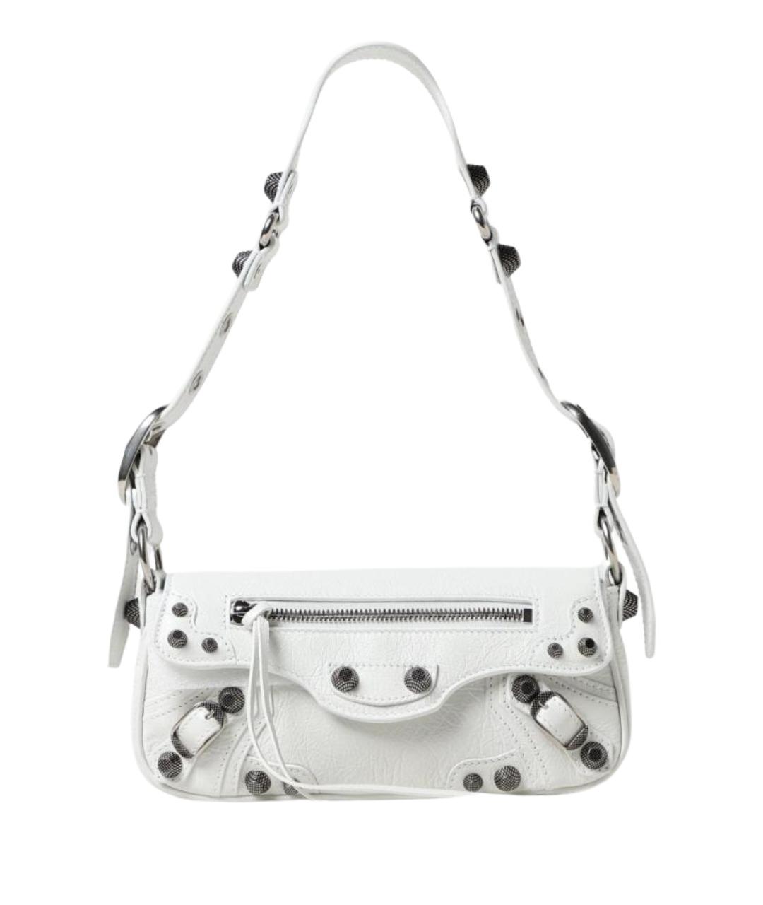 BALENCIAGA Белая кожаная сумка через плечо, фото 1