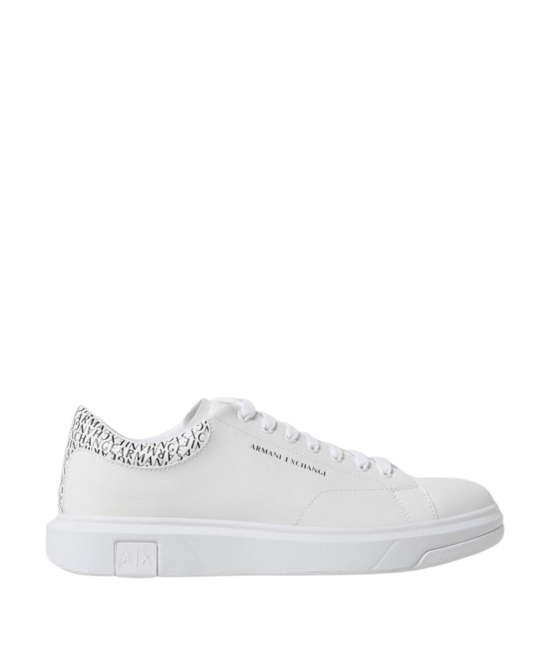 ARMANI EXCHANGE Белые синтетические низкие кроссовки / кеды, фото 1