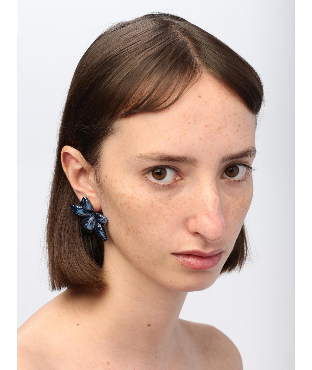 MARNI Голубые латунные серьги, фото 2