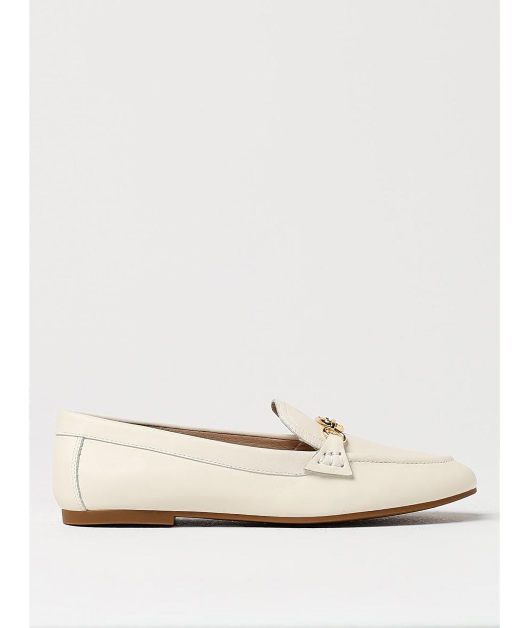 RALPH LAUREN Бежевые кожаные лоферы, фото 4