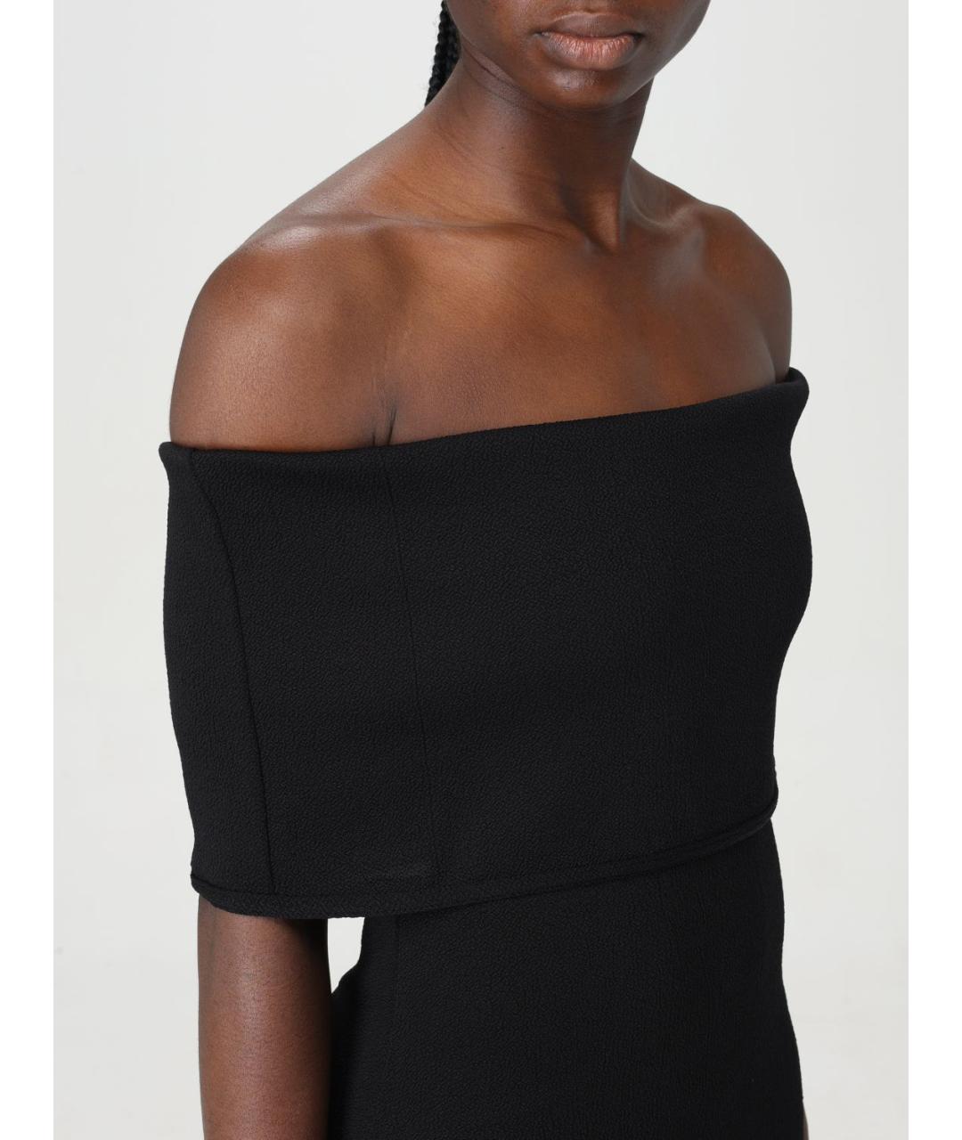 BOTTEGA VENETA Черное полиамидовое вечернее платье, фото 5