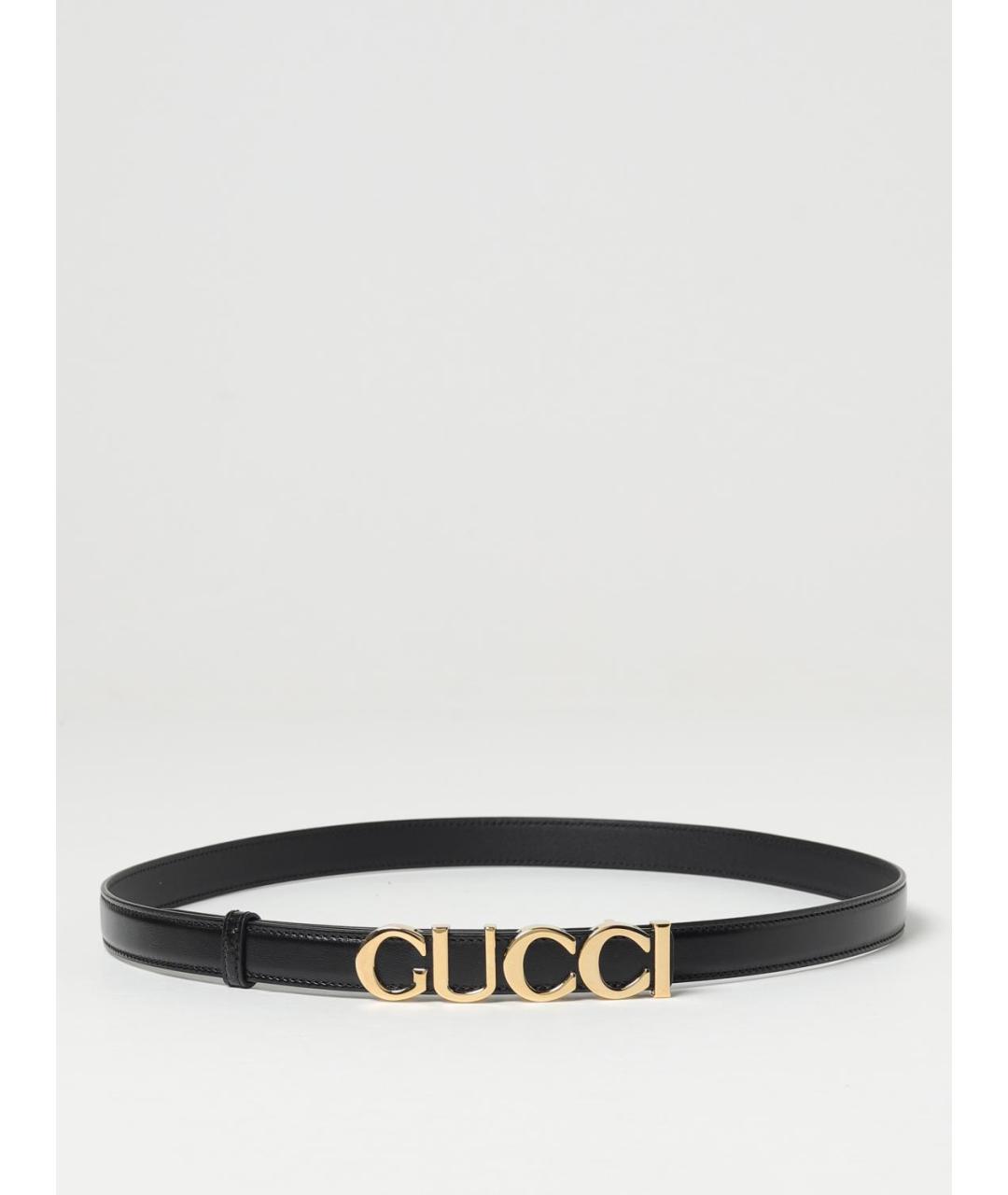 GUCCI Черный кожаный ремень, фото 4