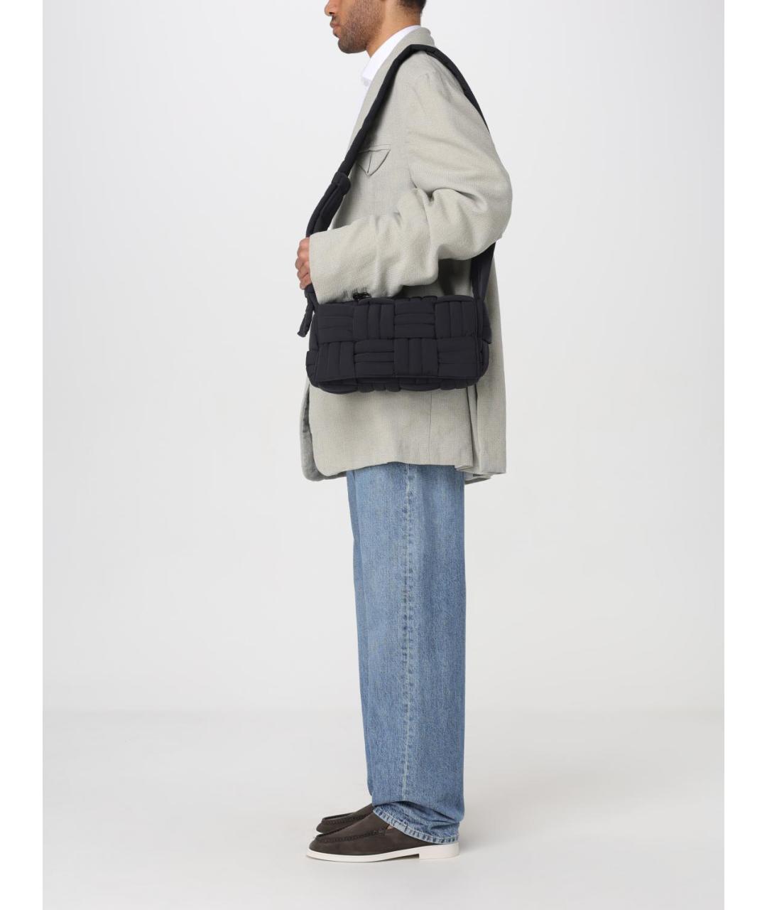 BOTTEGA VENETA Черная синтетическая сумка на плечо, фото 2