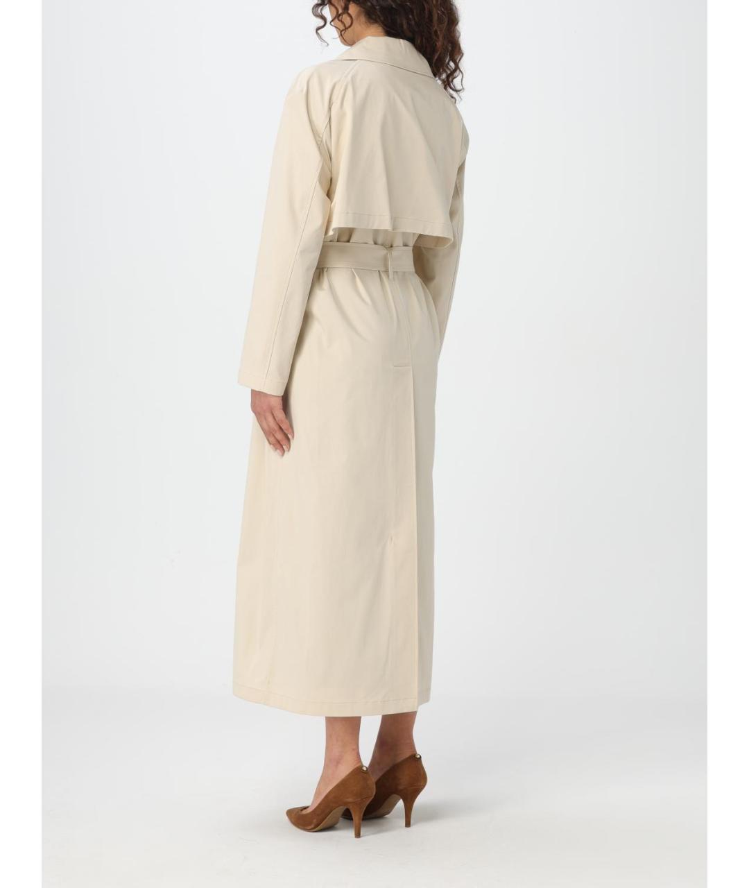 THEORY Бежевый хлопковый тренч/плащ, фото 2