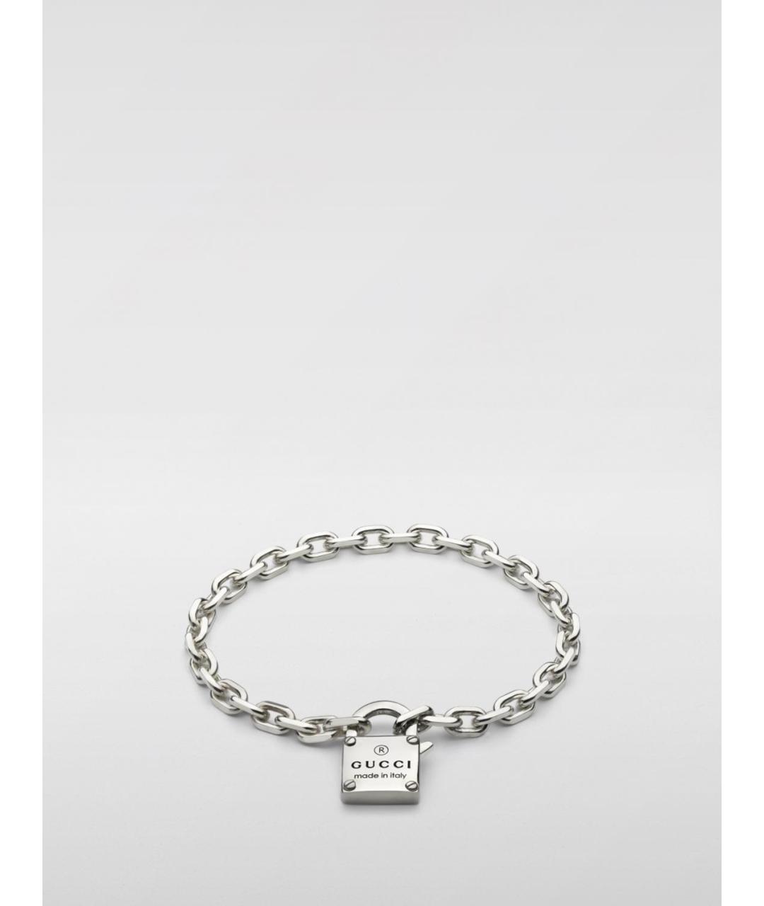 GUCCI Серебрянный металлический браслет, фото 3