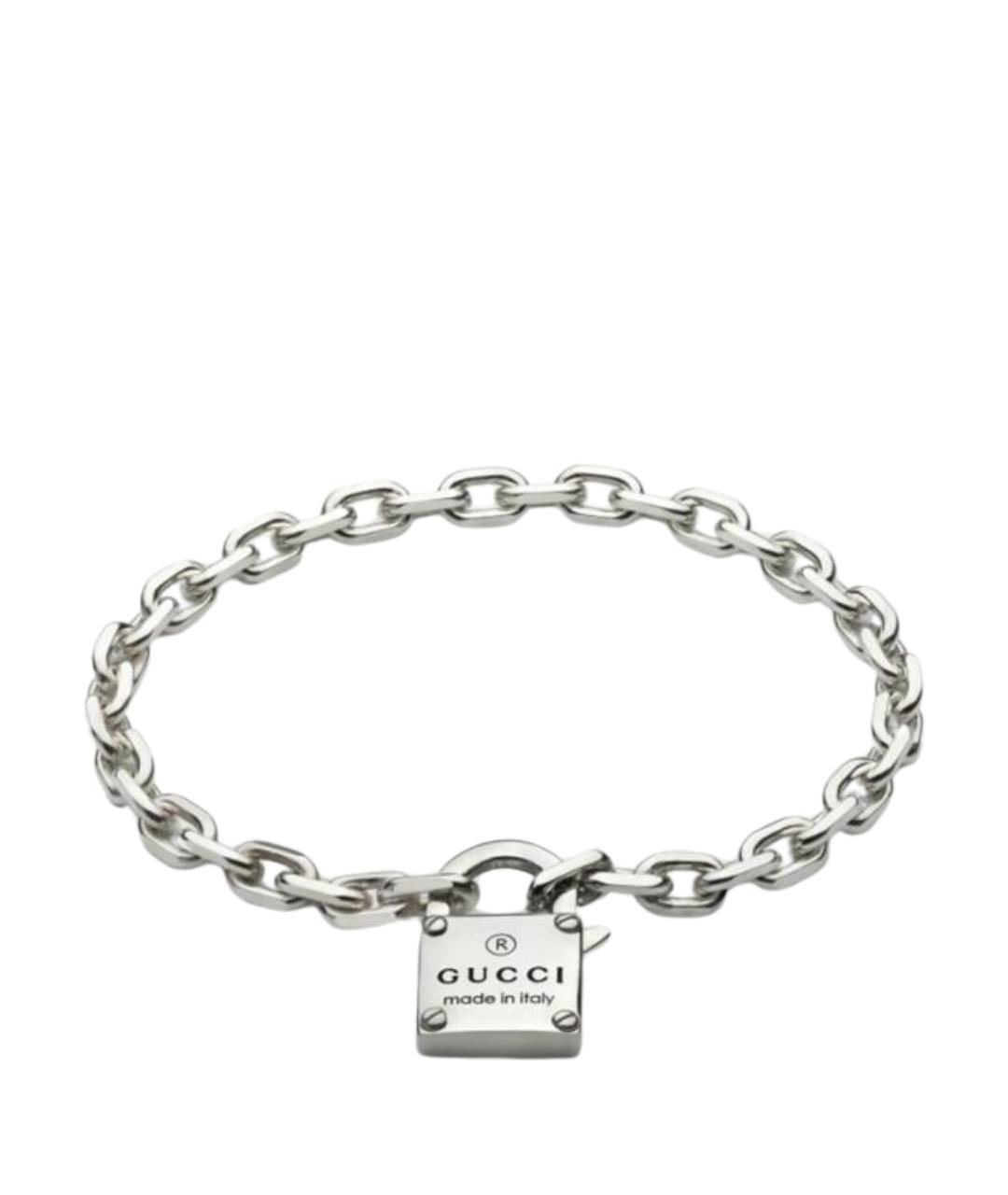 GUCCI Серебрянный металлический браслет, фото 1
