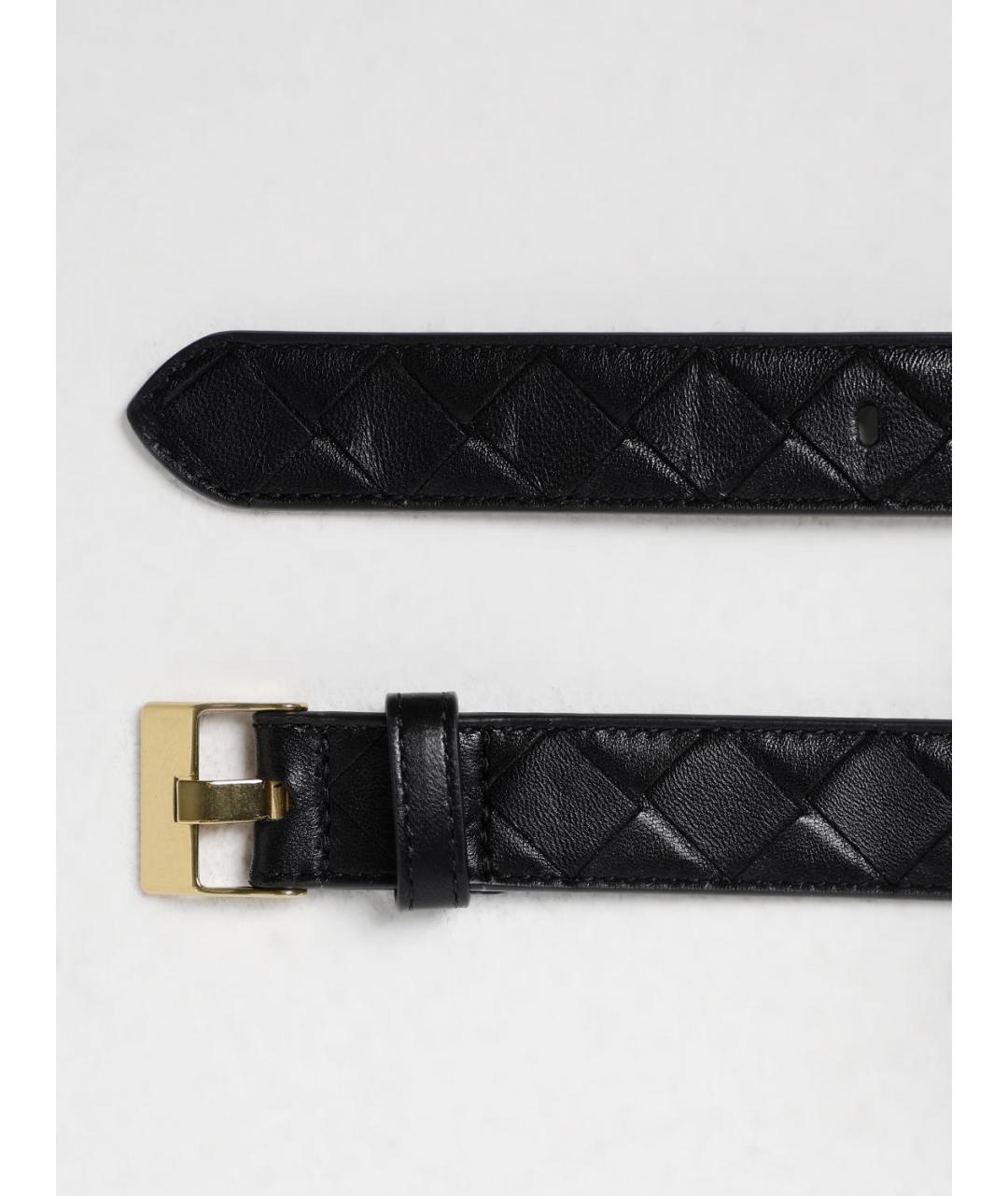BOTTEGA VENETA Черный кожаный ремень, фото 2