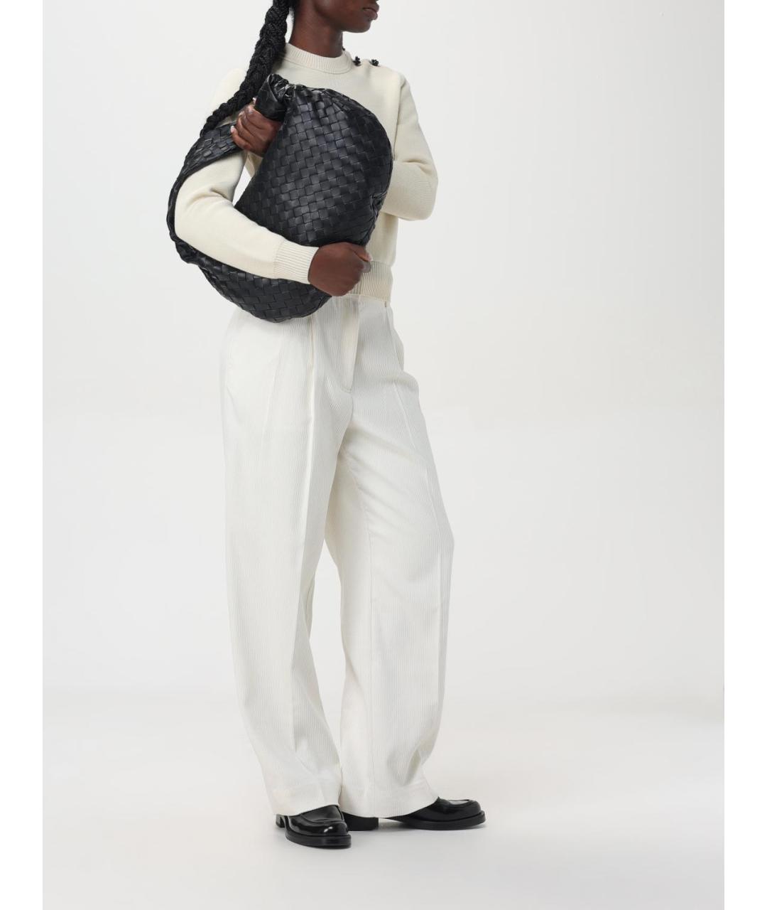 BOTTEGA VENETA Белый шерстяной джемпер / свитер, фото 2