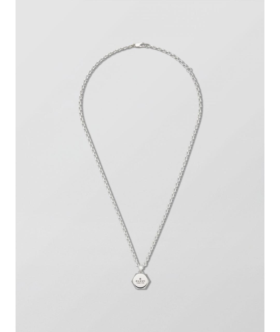 GUCCI Серебряная металлическая подвеска, фото 3