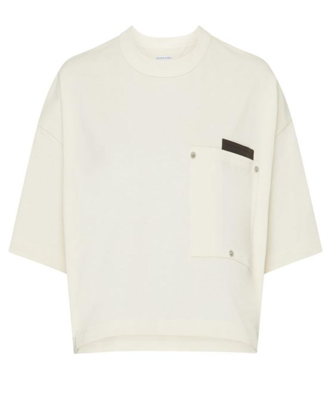 BOTTEGA VENETA Бежевая хлопковая футболка, фото 1