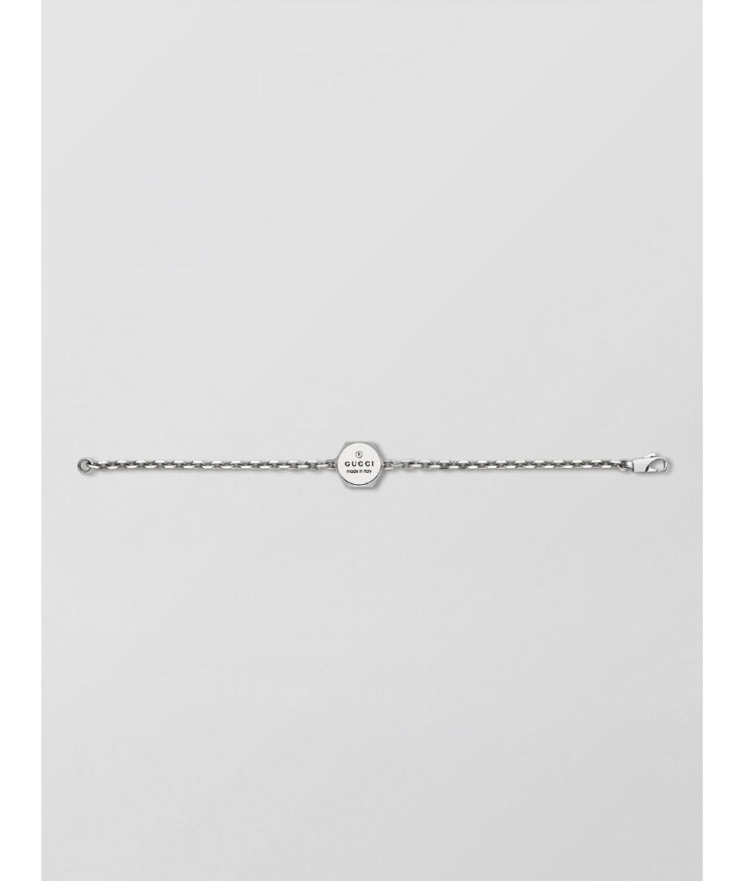 GUCCI Серебрянный металлический браслет, фото 2