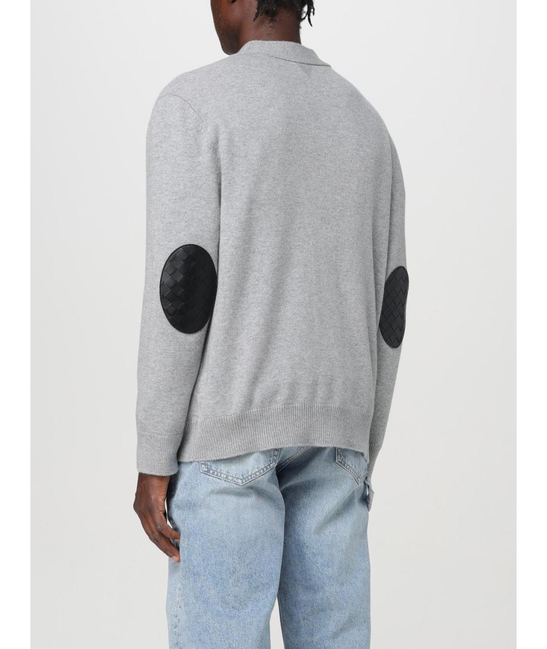BOTTEGA VENETA Серый шерстяной кардиган, фото 3