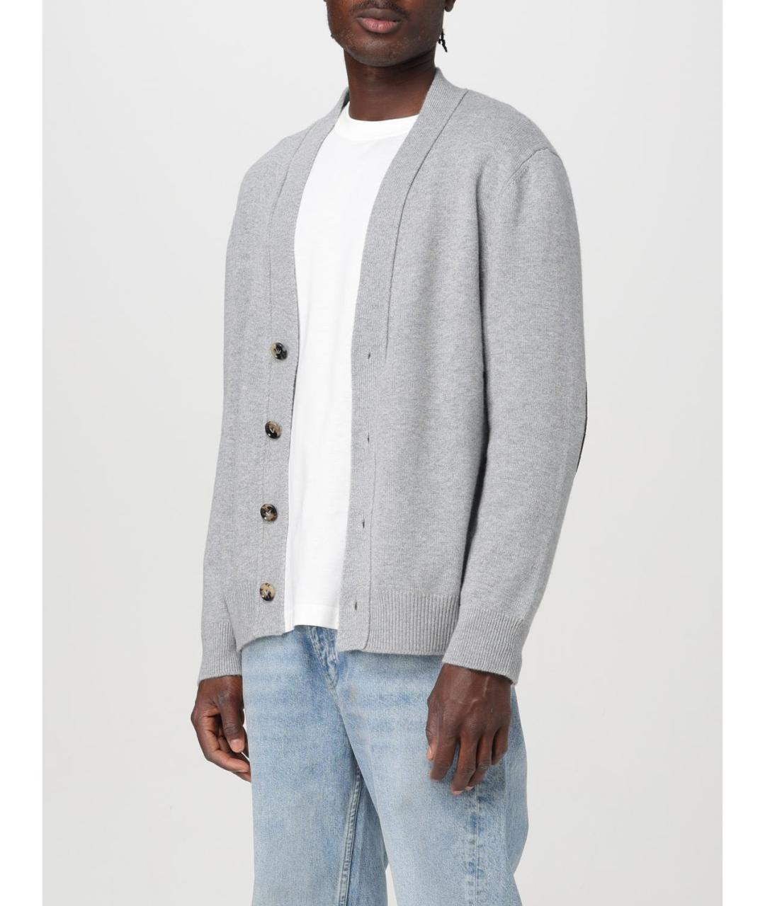 BOTTEGA VENETA Серый шерстяной кардиган, фото 4