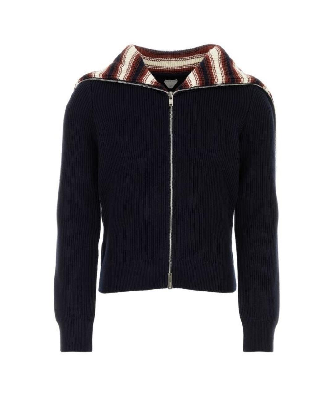 BOTTEGA VENETA Темно-синий хлопковый кардиган, фото 1