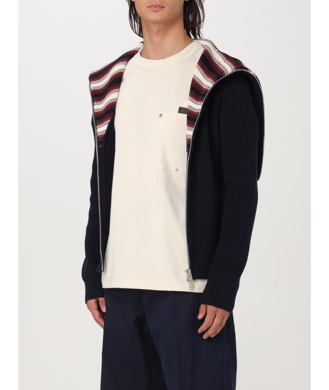 BOTTEGA VENETA Темно-синий хлопковый кардиган, фото 5