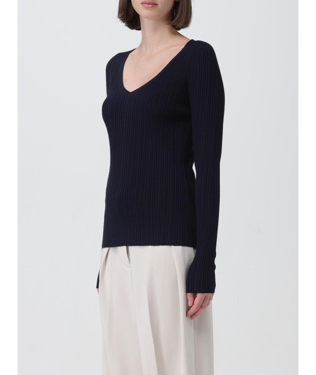THEORY Темно-синий вискозный джемпер / свитер, фото 4