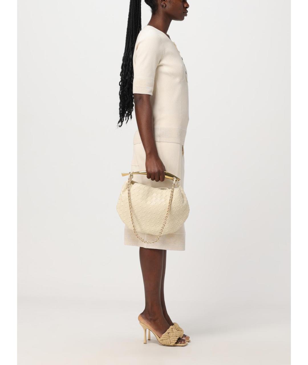 BOTTEGA VENETA Бежевая хлопковая футболка, фото 2