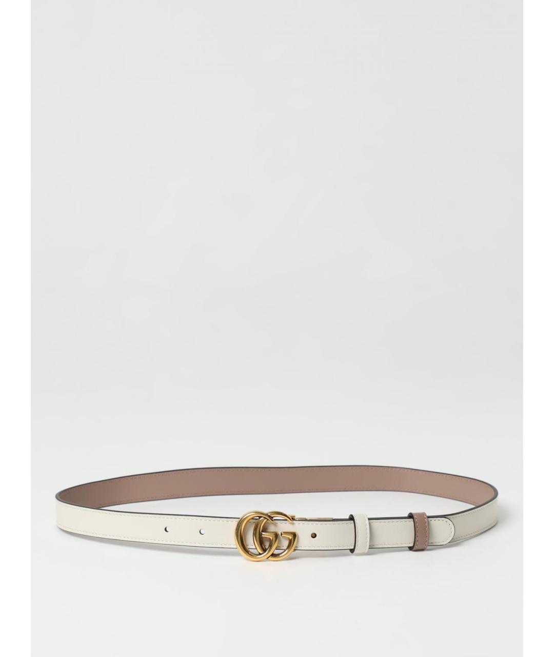 GUCCI Бежевый кожаный ремень, фото 4