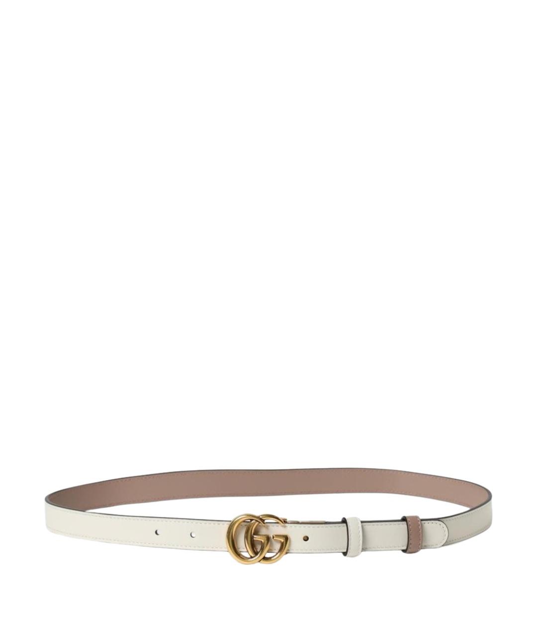 GUCCI Бежевый кожаный ремень, фото 1