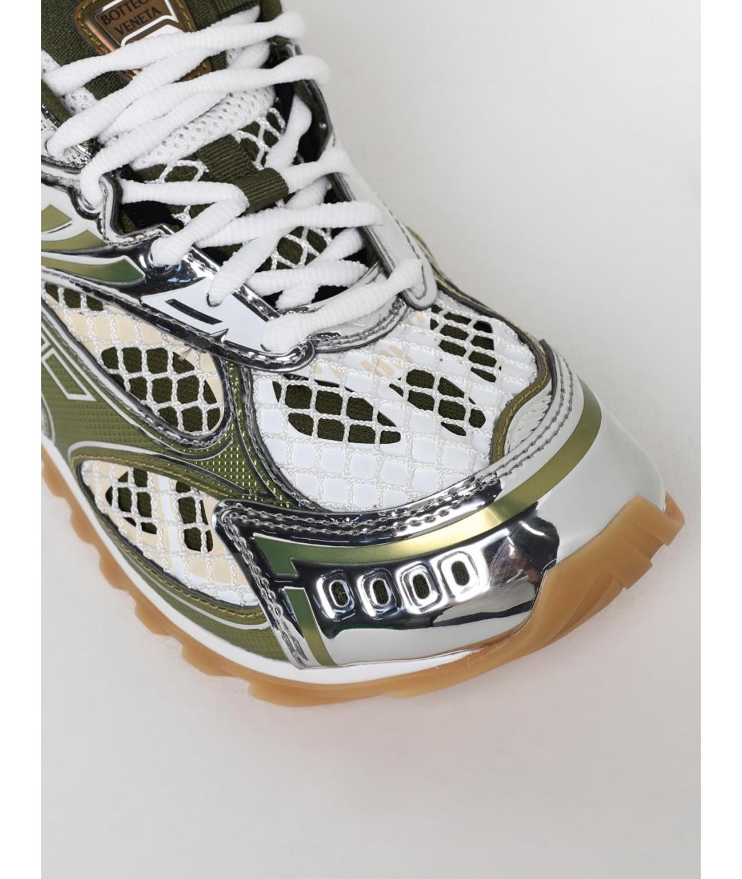 BOTTEGA VENETA Зеленые текстильные кроссовки, фото 4