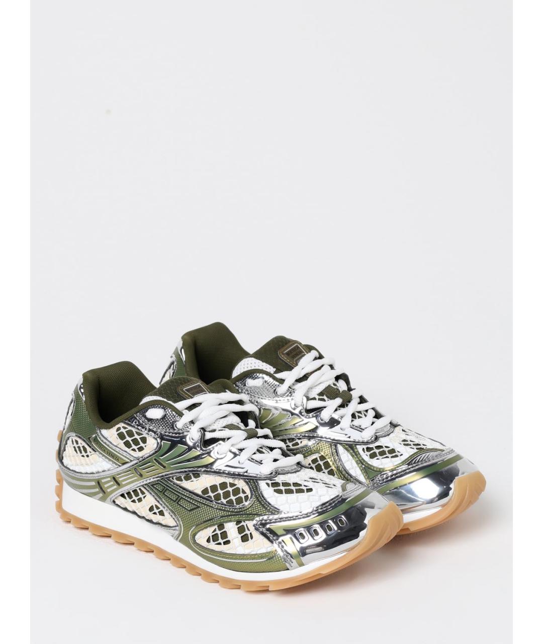 BOTTEGA VENETA Зеленые текстильные кроссовки, фото 2