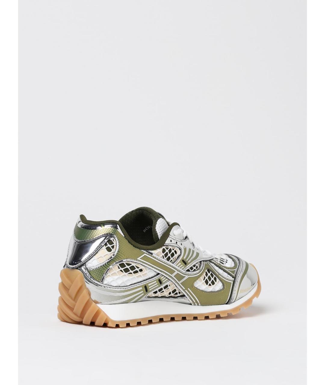 BOTTEGA VENETA Зеленые текстильные кроссовки, фото 3