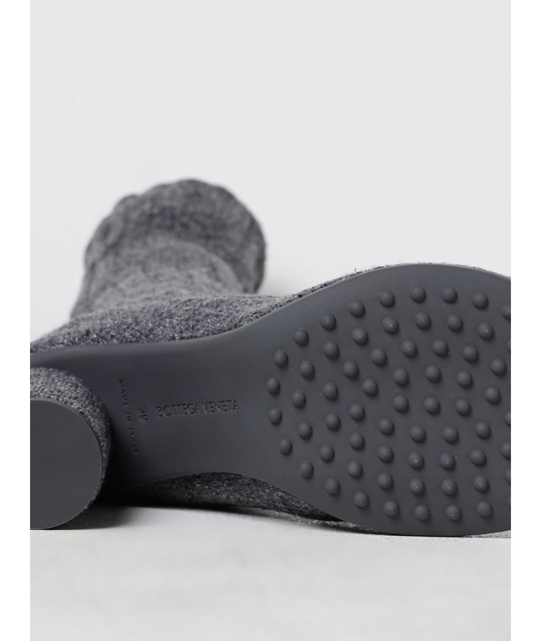 BOTTEGA VENETA Антрацитовые текстильные сапоги, фото 4